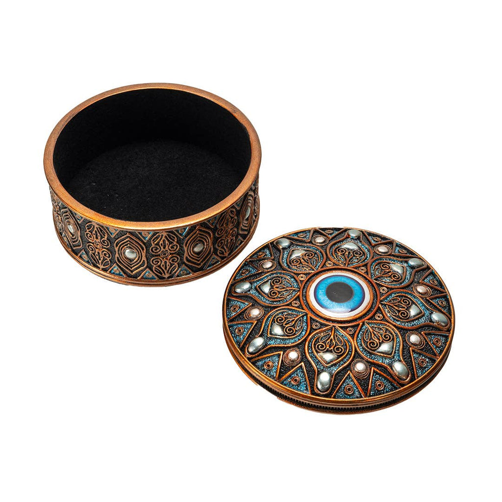 Evil Eye Round Trinket Box