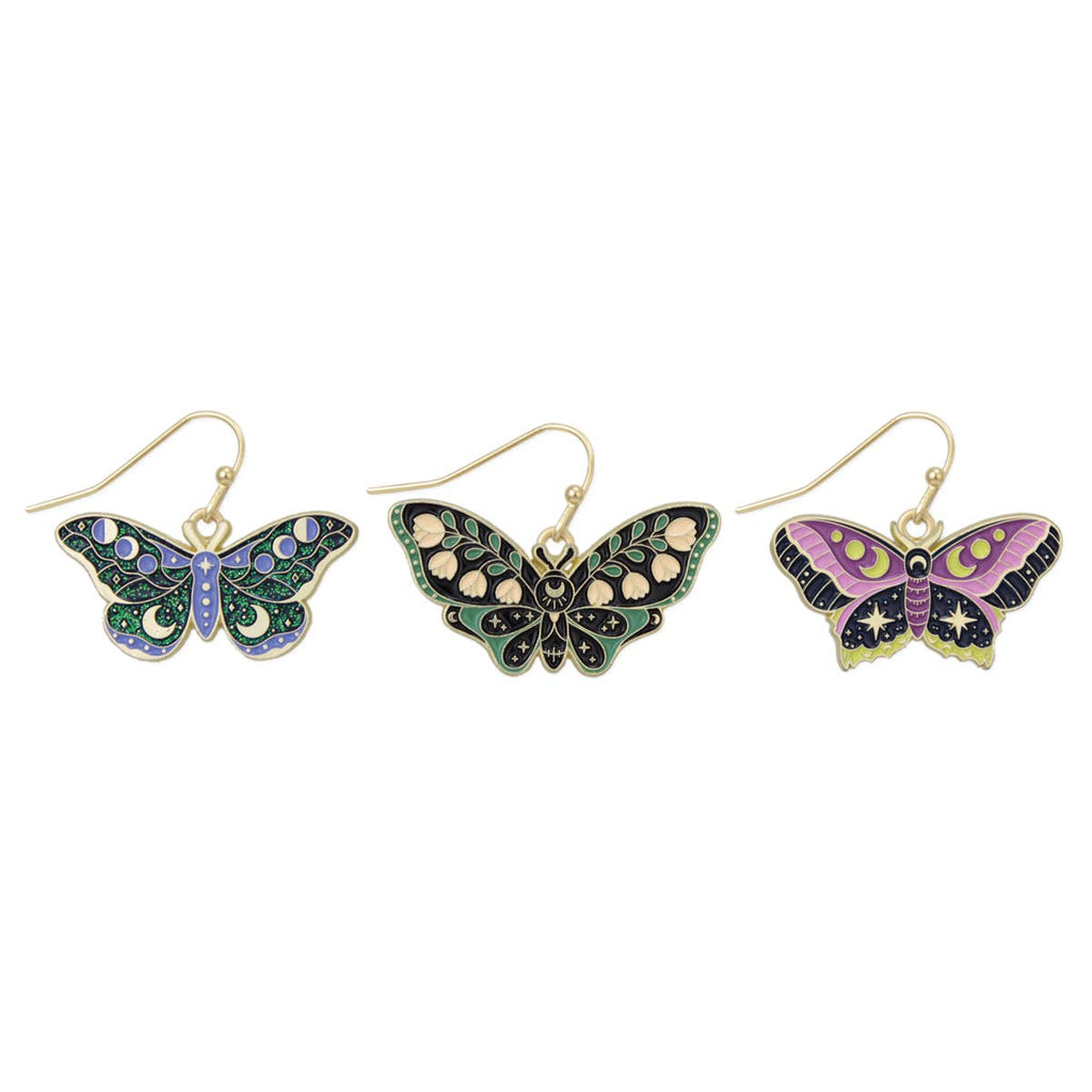 Glittering Wings Celestial Butterfly Earrings