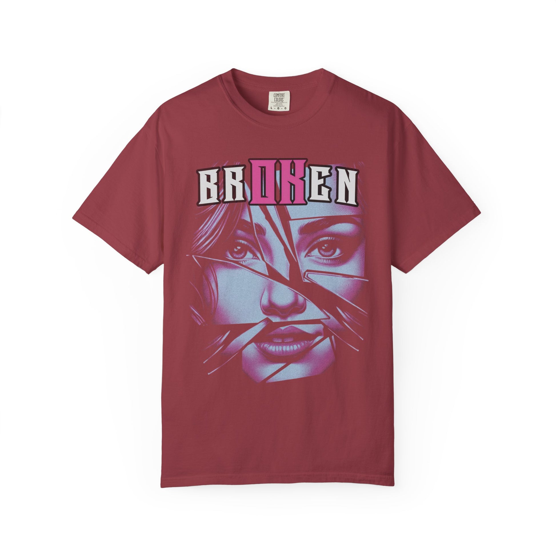 Broken V1 - Pink & Wht - Unisex T-shirt - Cliff's Pick Of The Month