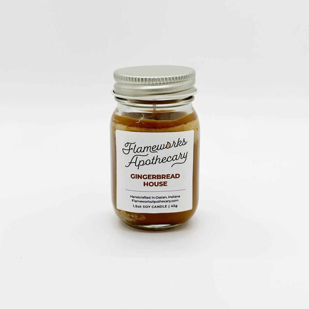 Gingerbread House 1.5 oz Mini Mason Jar Candle
