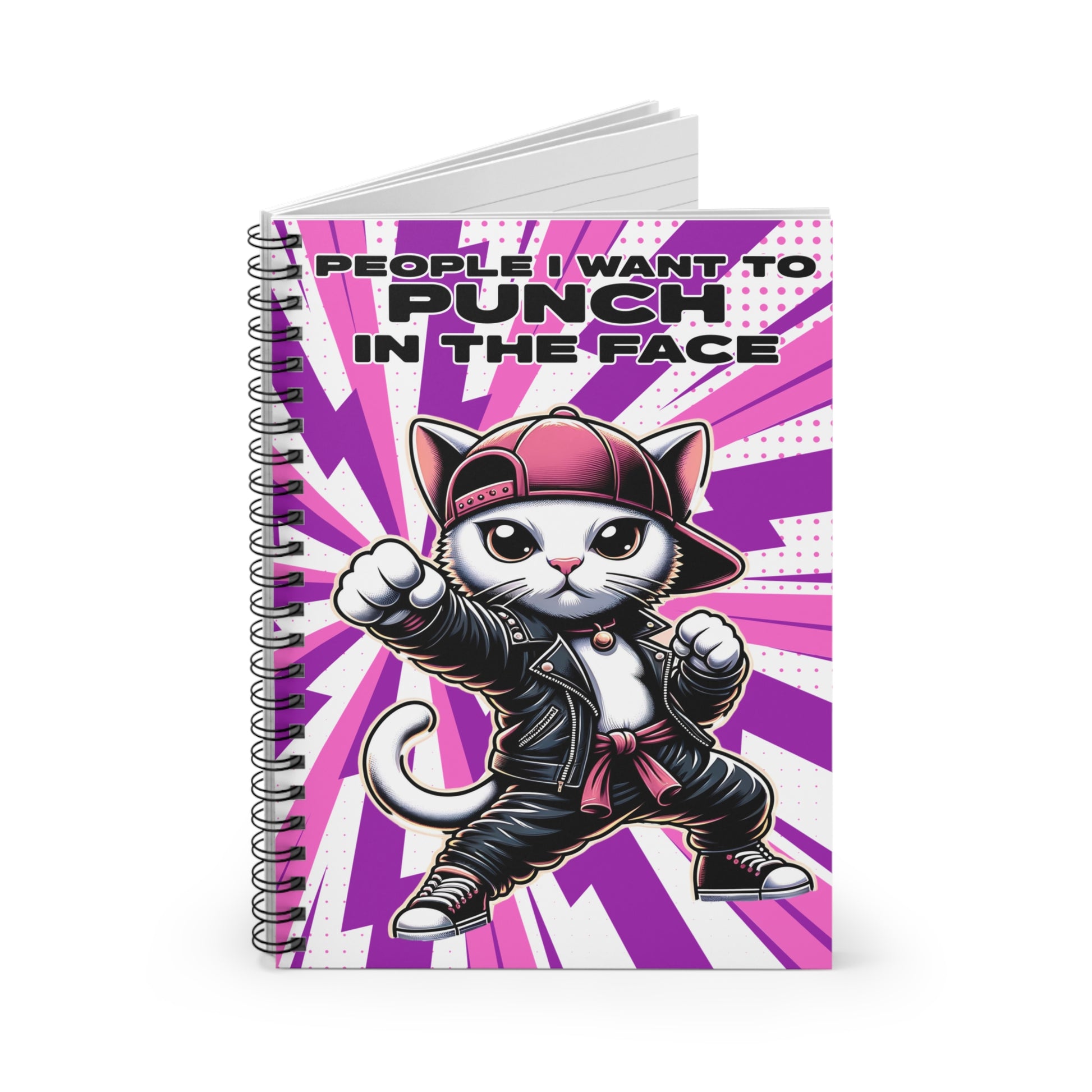 People I Want To Punch - Pink - Spiral Notebook