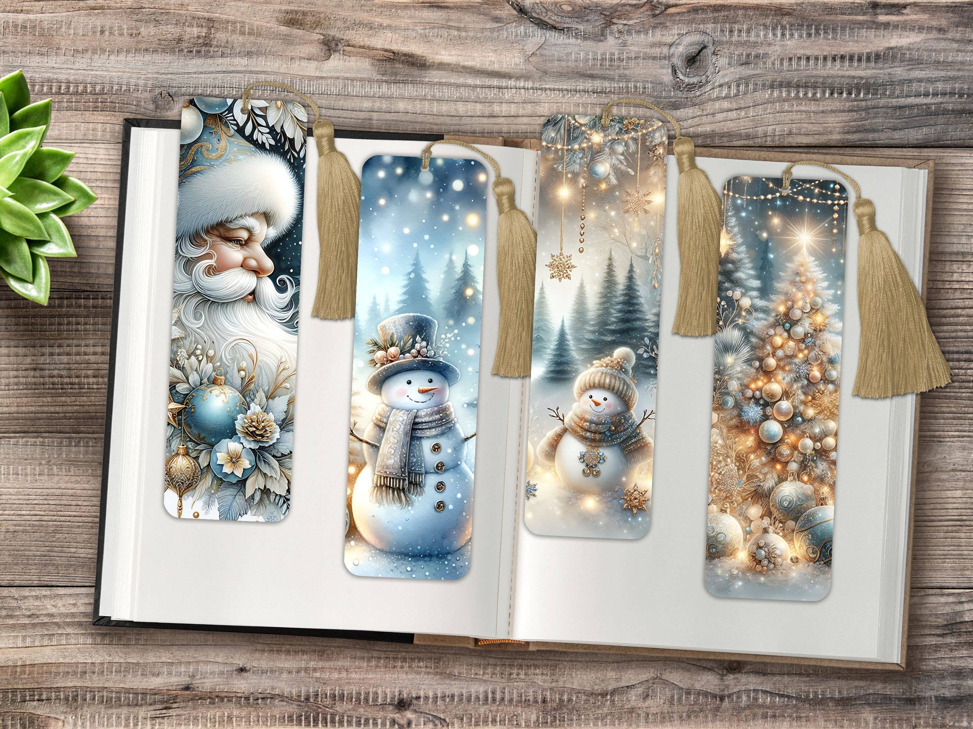 Christmas (golds) Metal Bookmarks