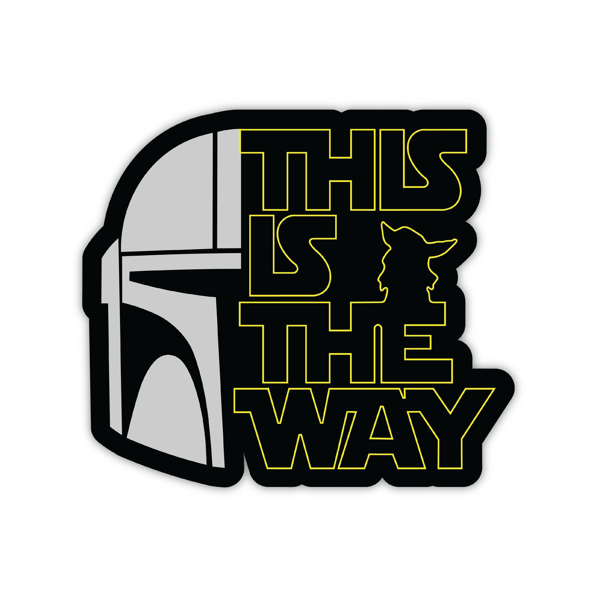 This Is The Way Sticker, Mandalorian Helmet Sticker