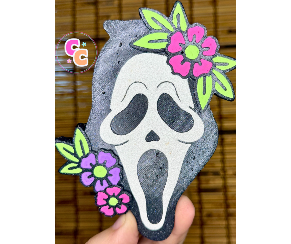 Ghost Face Floral Freshie | Car Air Freshener | Halloween