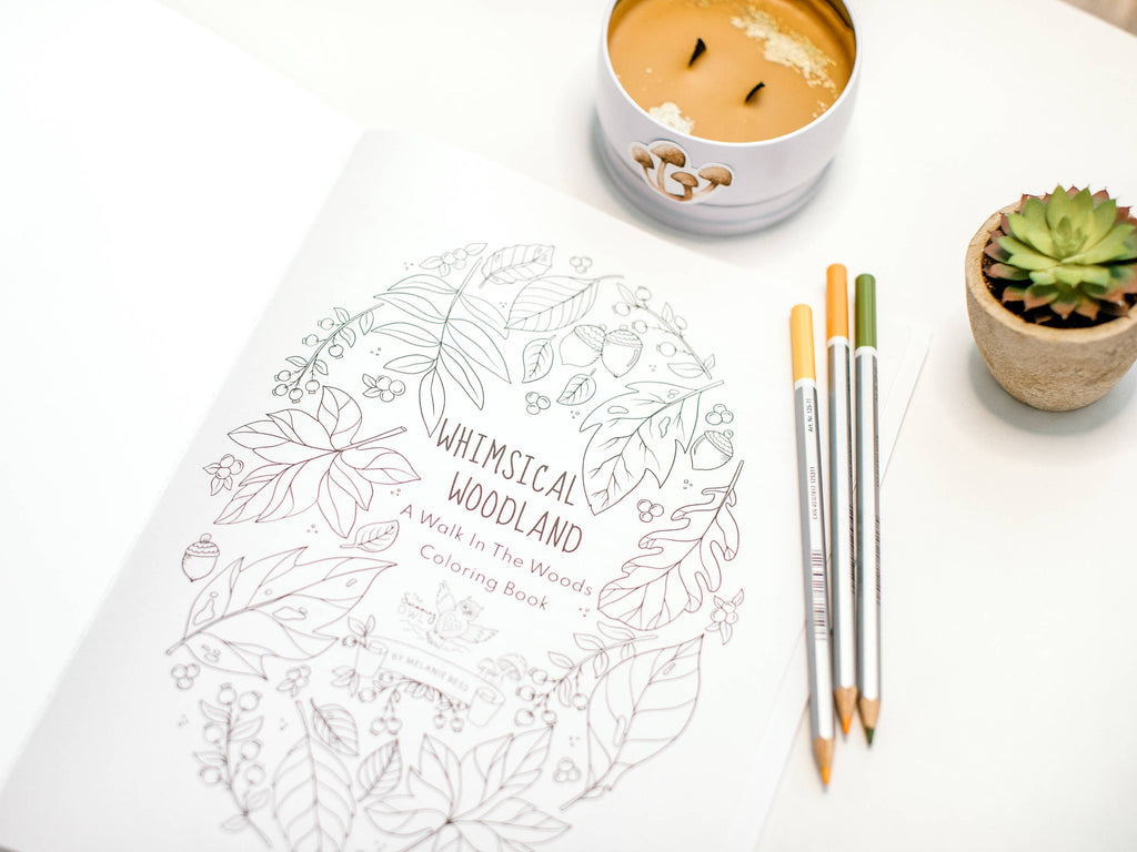 Whimsical Woodland Coloring Book For Adults + Teens