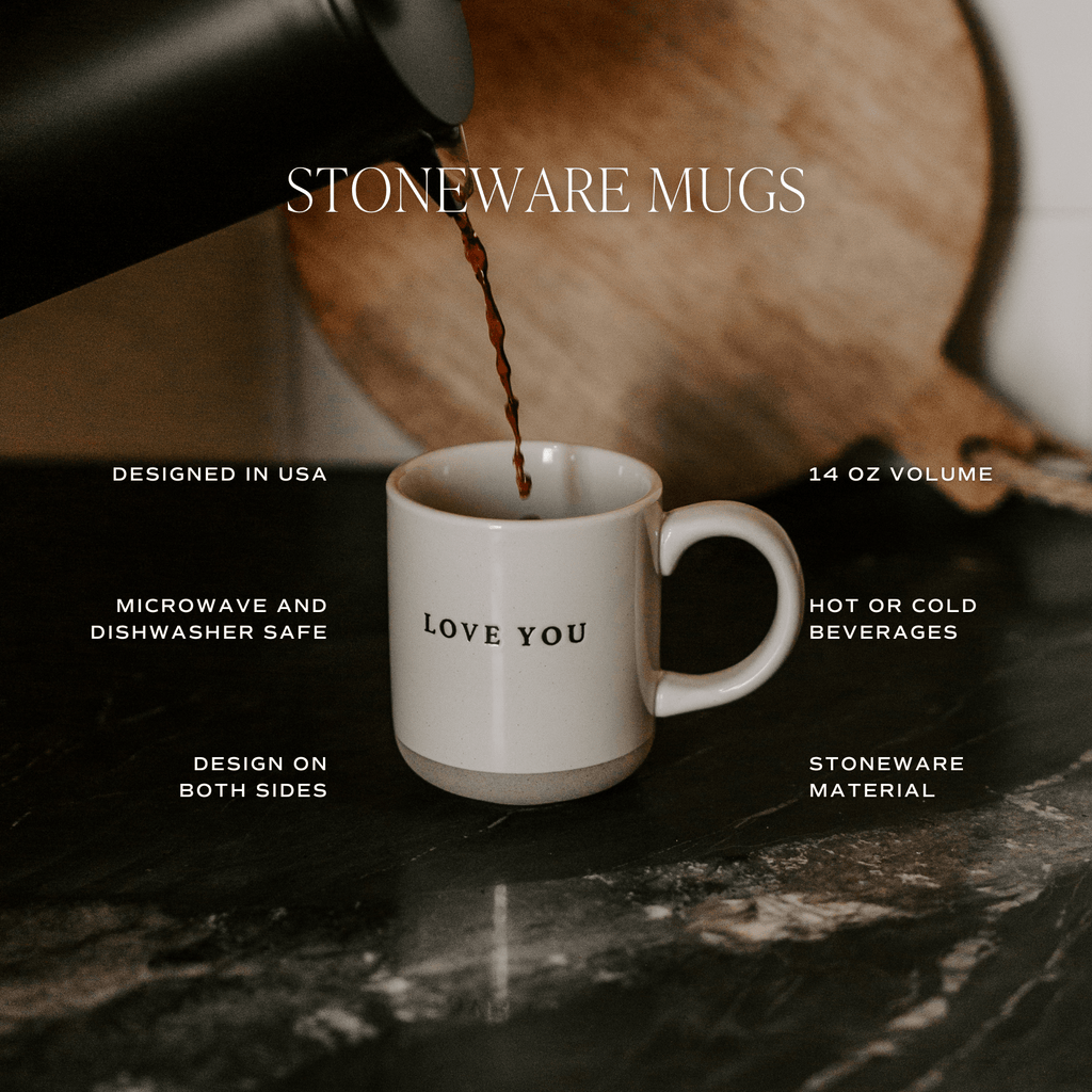 Orange Leaves Stoneware Coffee Mug - Fall Decor
