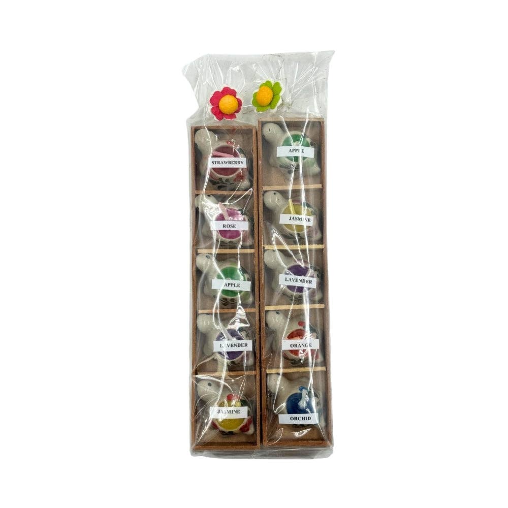 Mini Ceramic Turtle Candles (10-Pack)