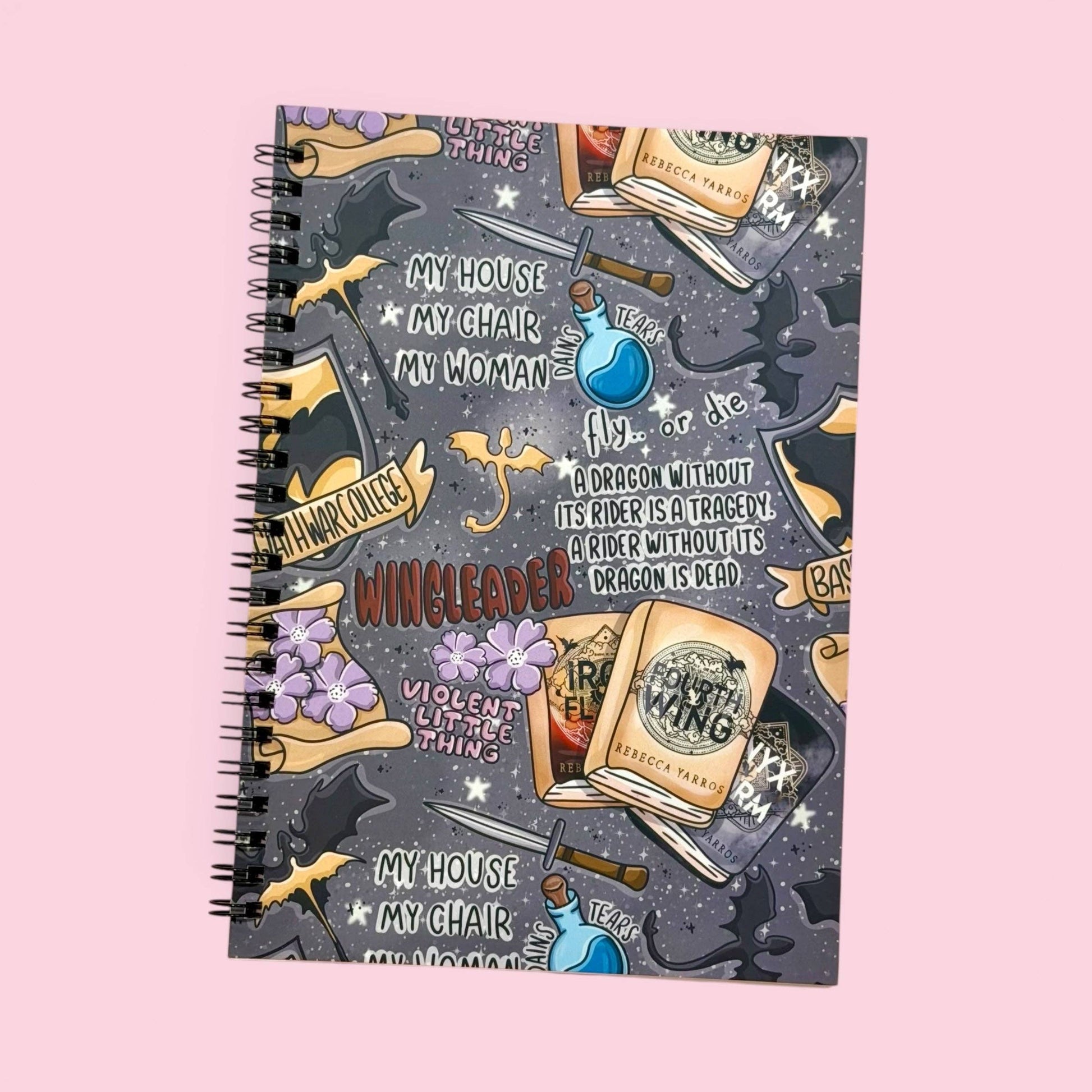 Fourth Wing A5 Spiral Notebook