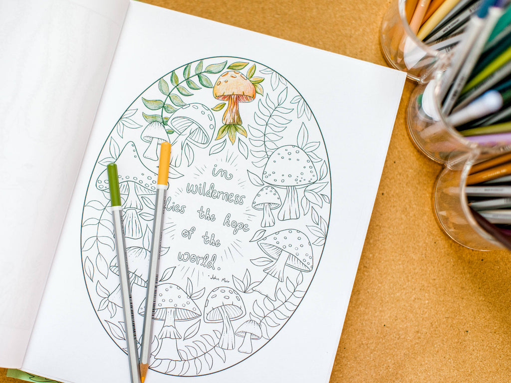 Whimsical Woodland Coloring Book For Adults + Teens