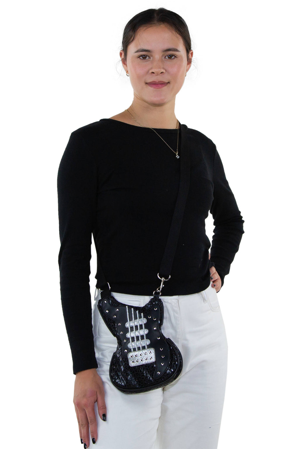 Guitar Crossbody Bag in Vinyl