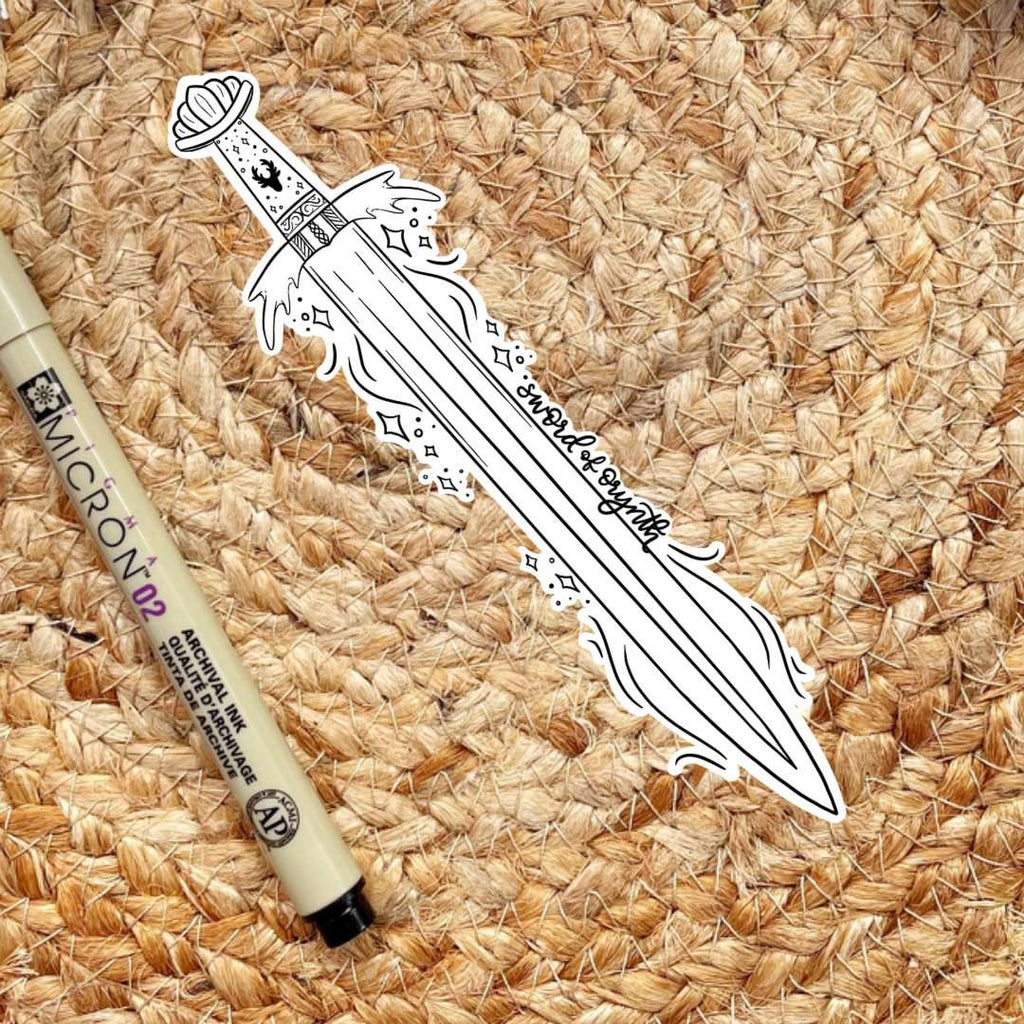 Throne of Glass Swords Sticker Set