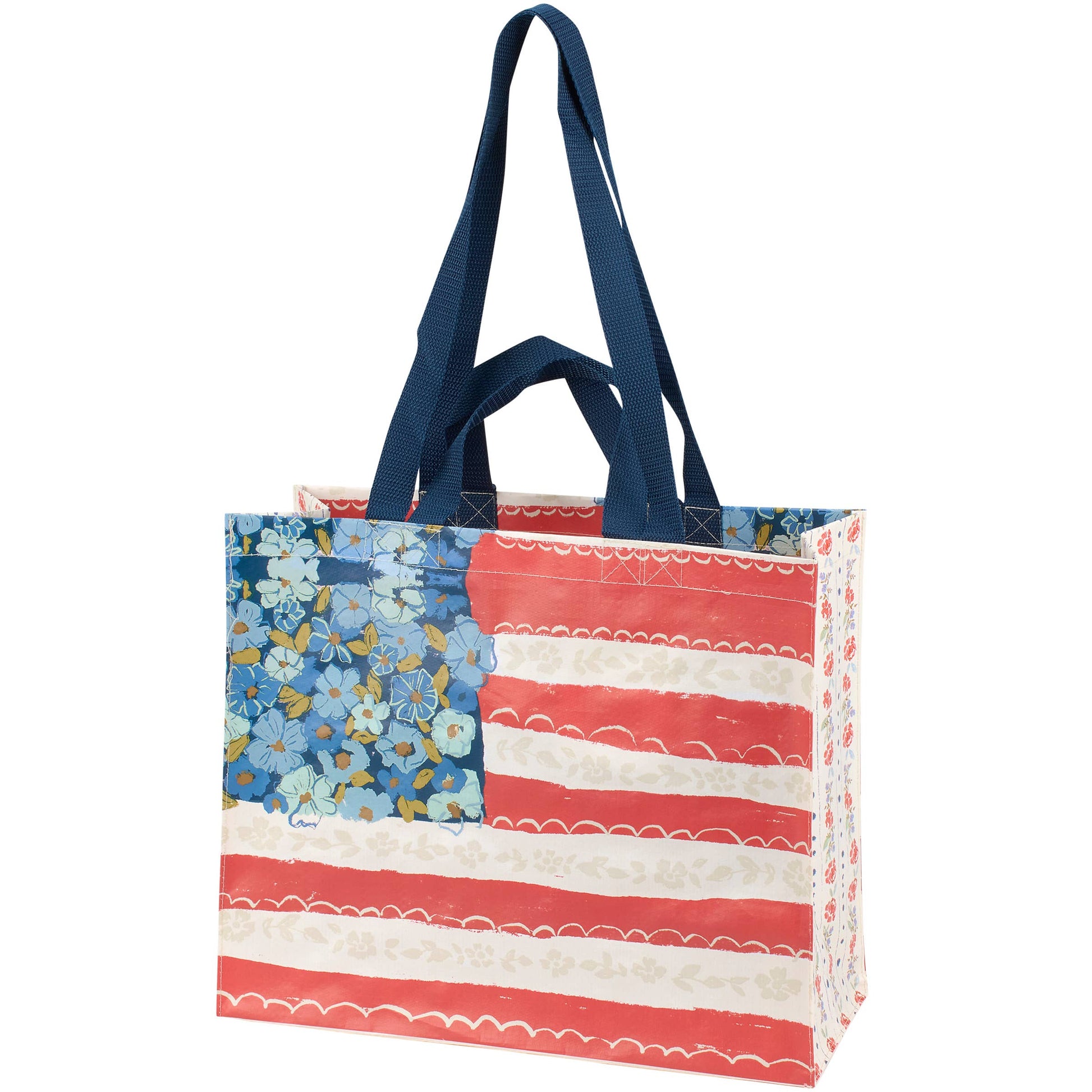 Floral Flag Carryall Tote