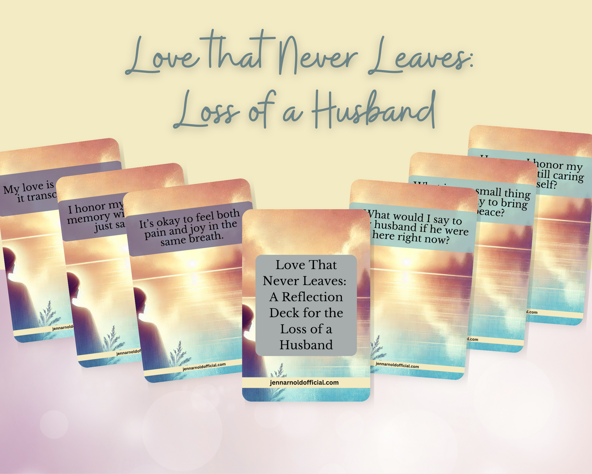 Affirmation Cards: Check-Ins and Affirmations for Loss of a Husband (DIGITAL)