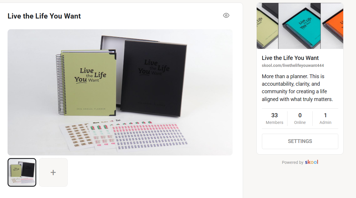 2026 "Live the Life You Want" ACCOUNTABILITY COMMUNITY