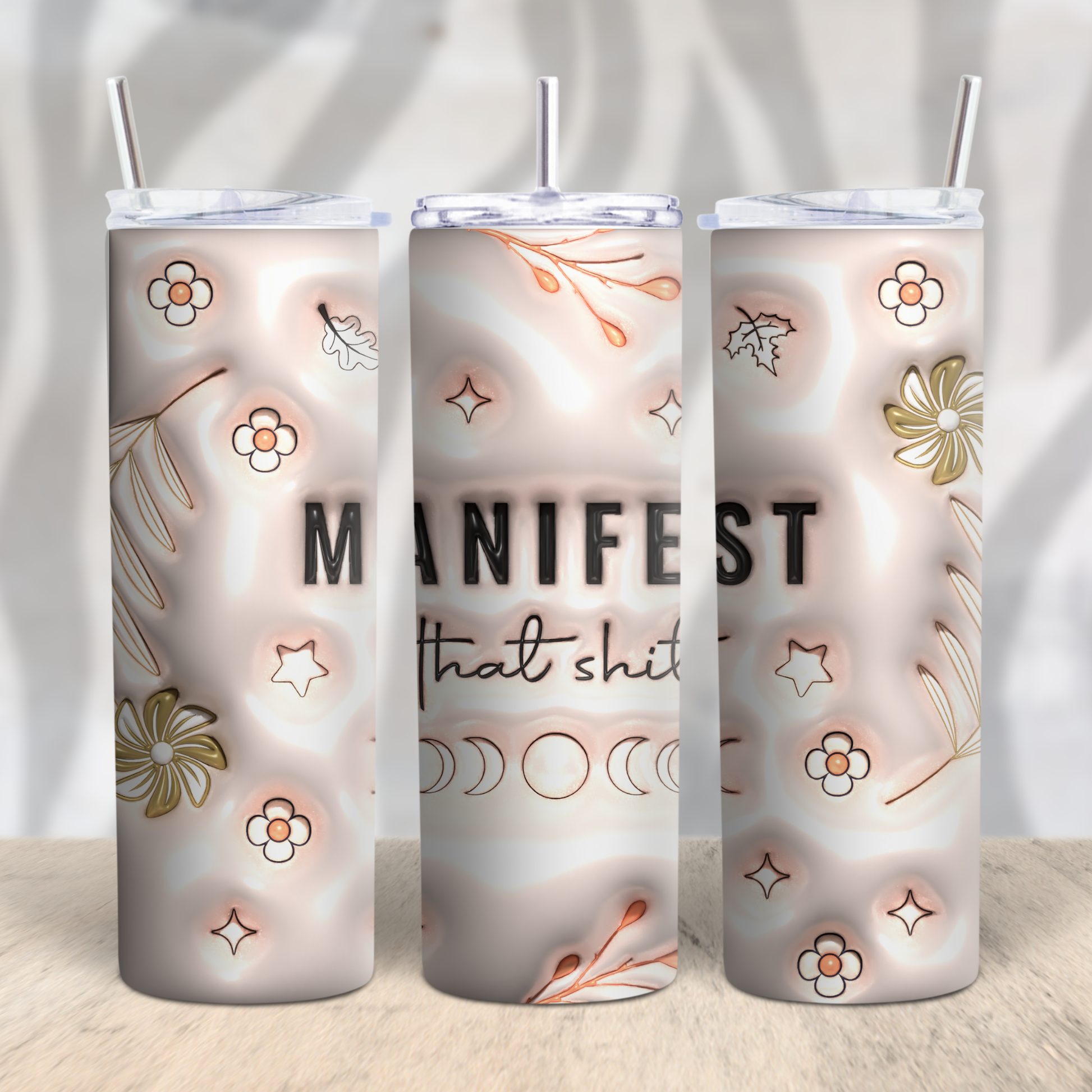 Faux 3D Manifest that Shit 20oz Tumbler
