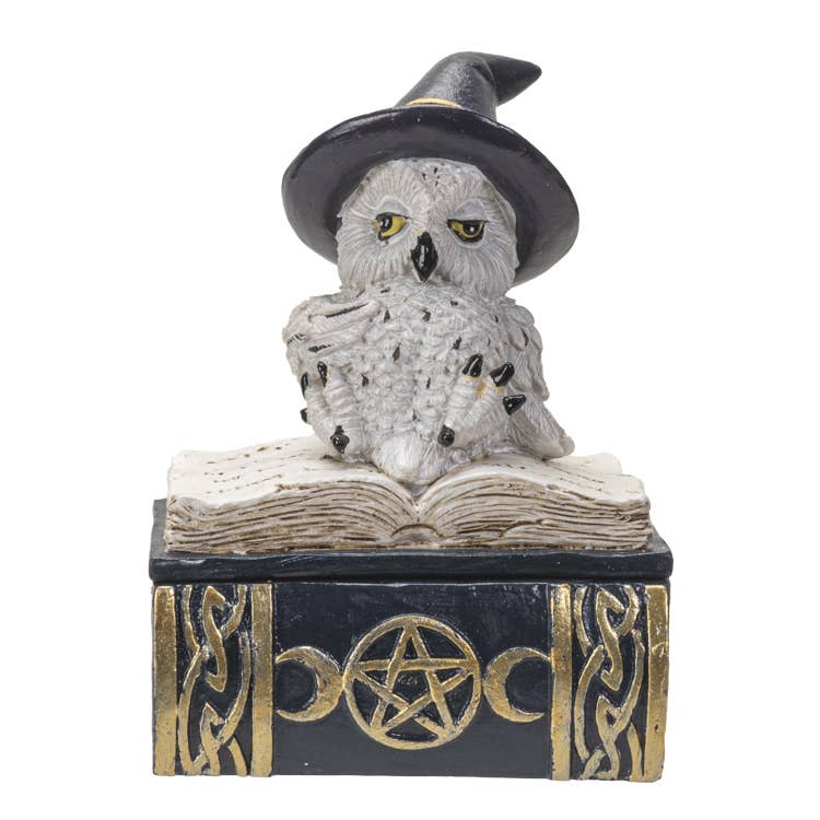 Owl on Spell Book Figurine