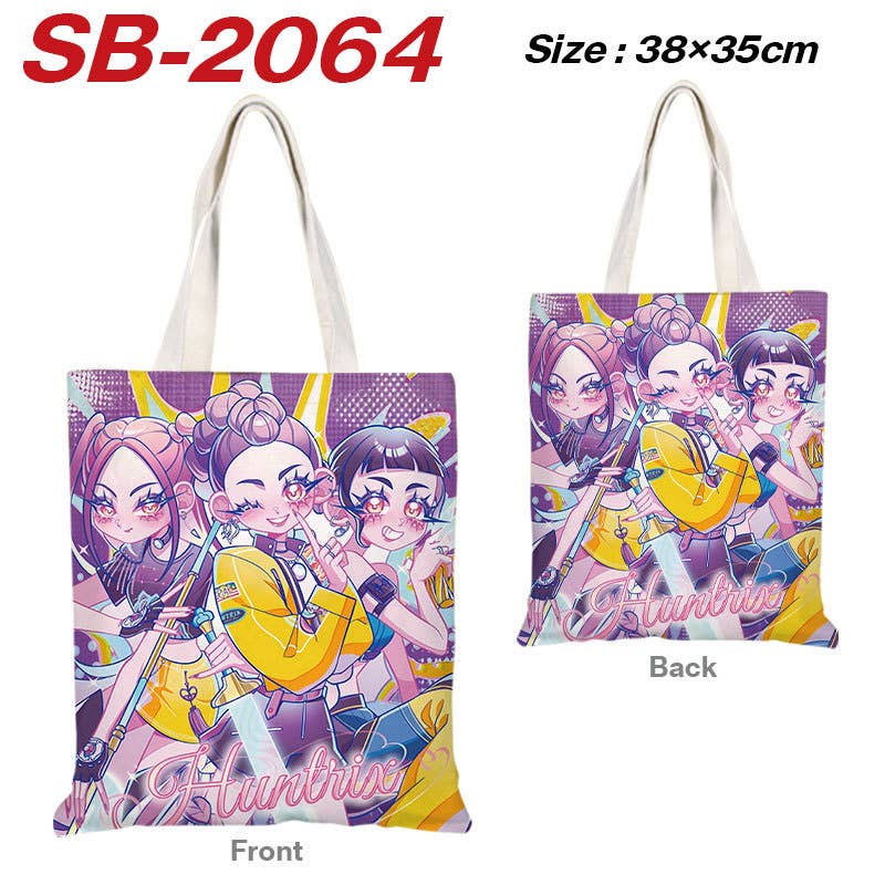 Kpop Demon Hunters full printing canvas shoulder tote bag