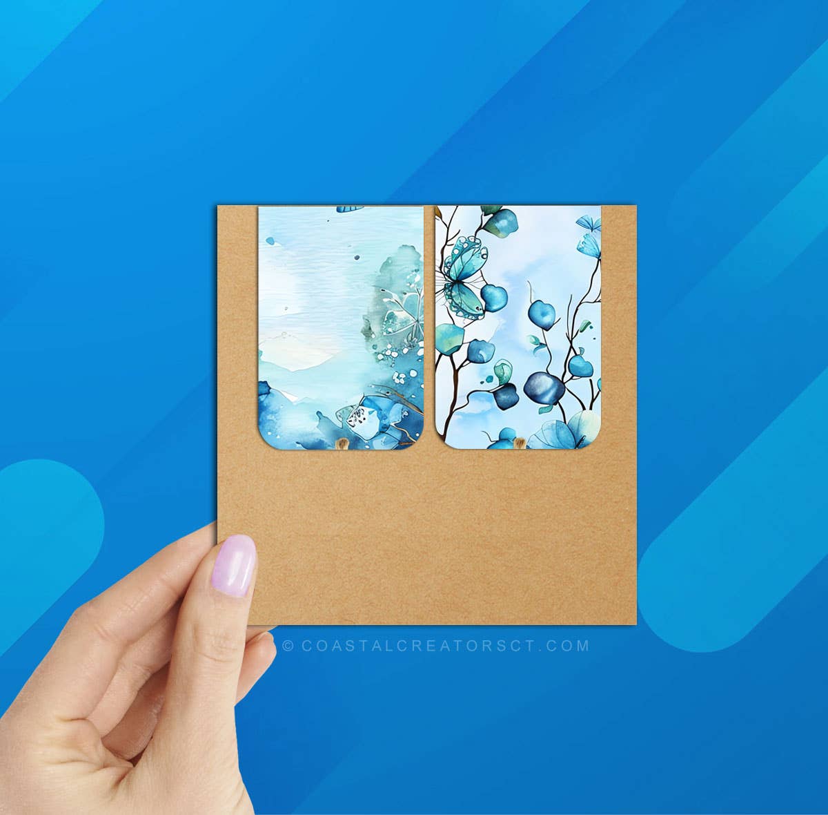 2-Pack Colorful Butterflies Magnetic Bookmarks (Packaged)