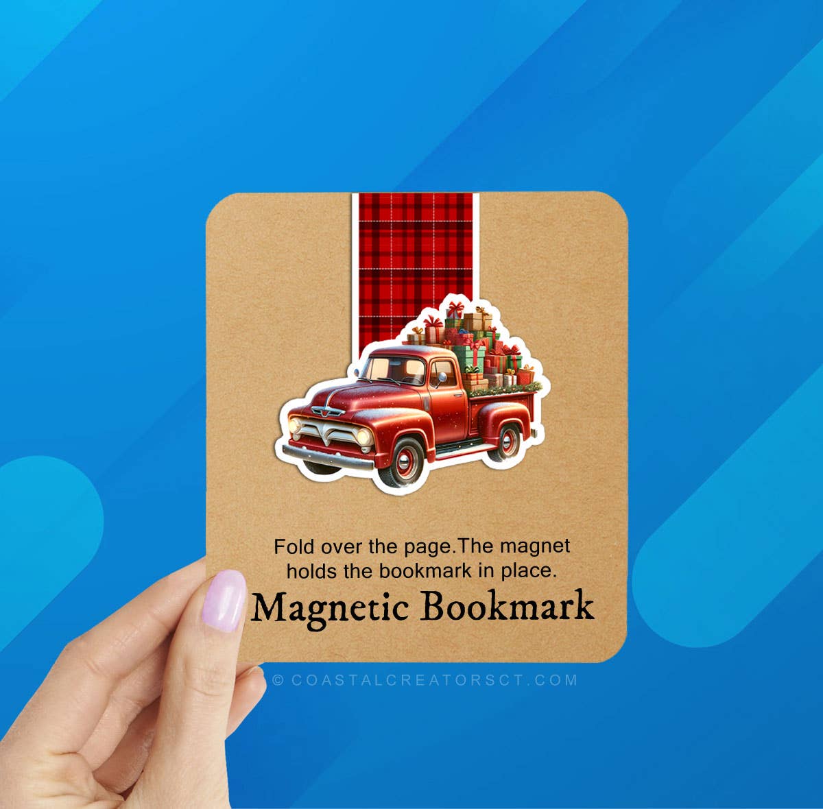 Christmas Red Truck Magnetic Bookmark (Packaged)