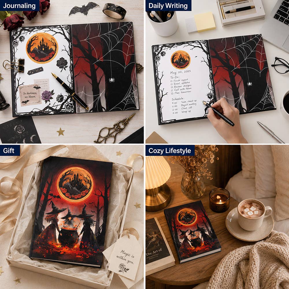 Phantom Witches 3D Paper Art Notebook | 100 Pages