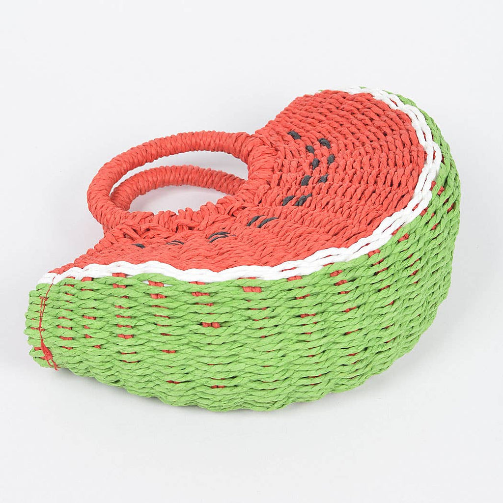 Faux Straw Watermelon Novelty Bag