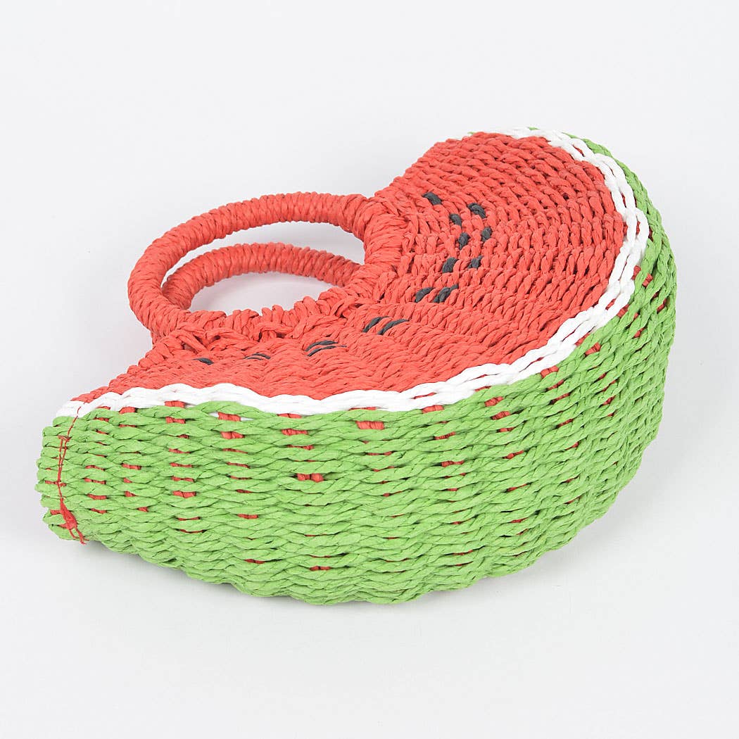 Faux Straw Watermelon Novelty Bag