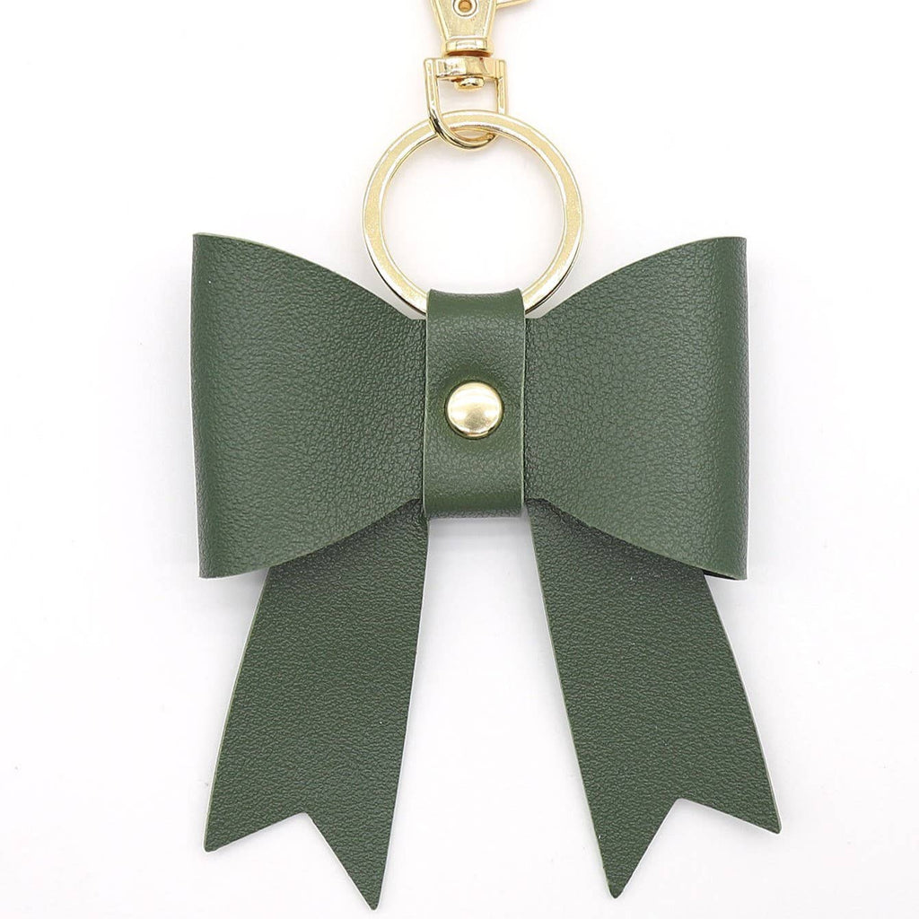 Leather Bow Keychain