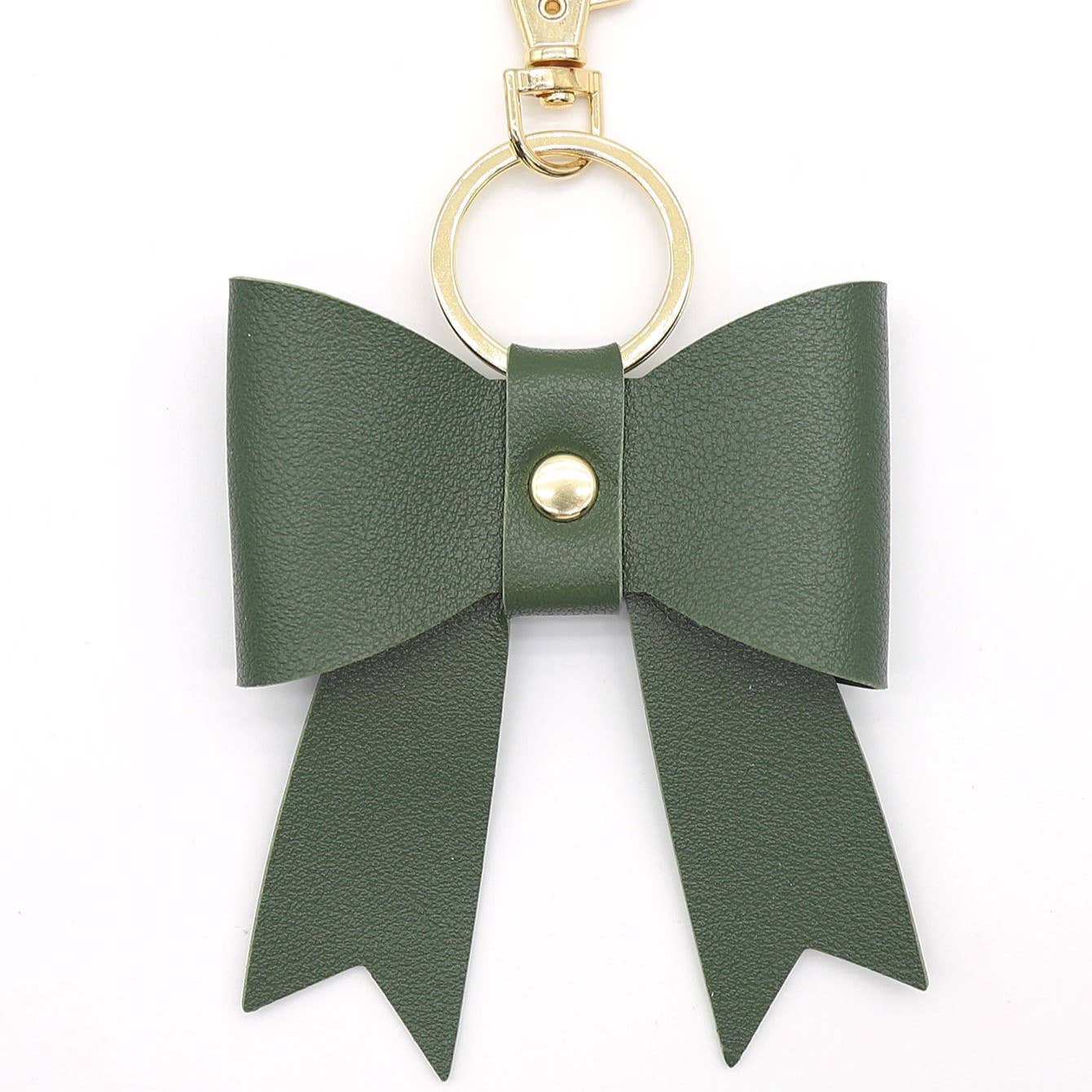 Leather Bow Keychain