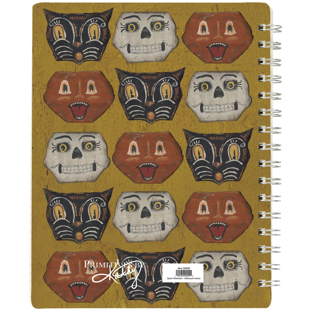 Halloween Faces Spiral Notebook
