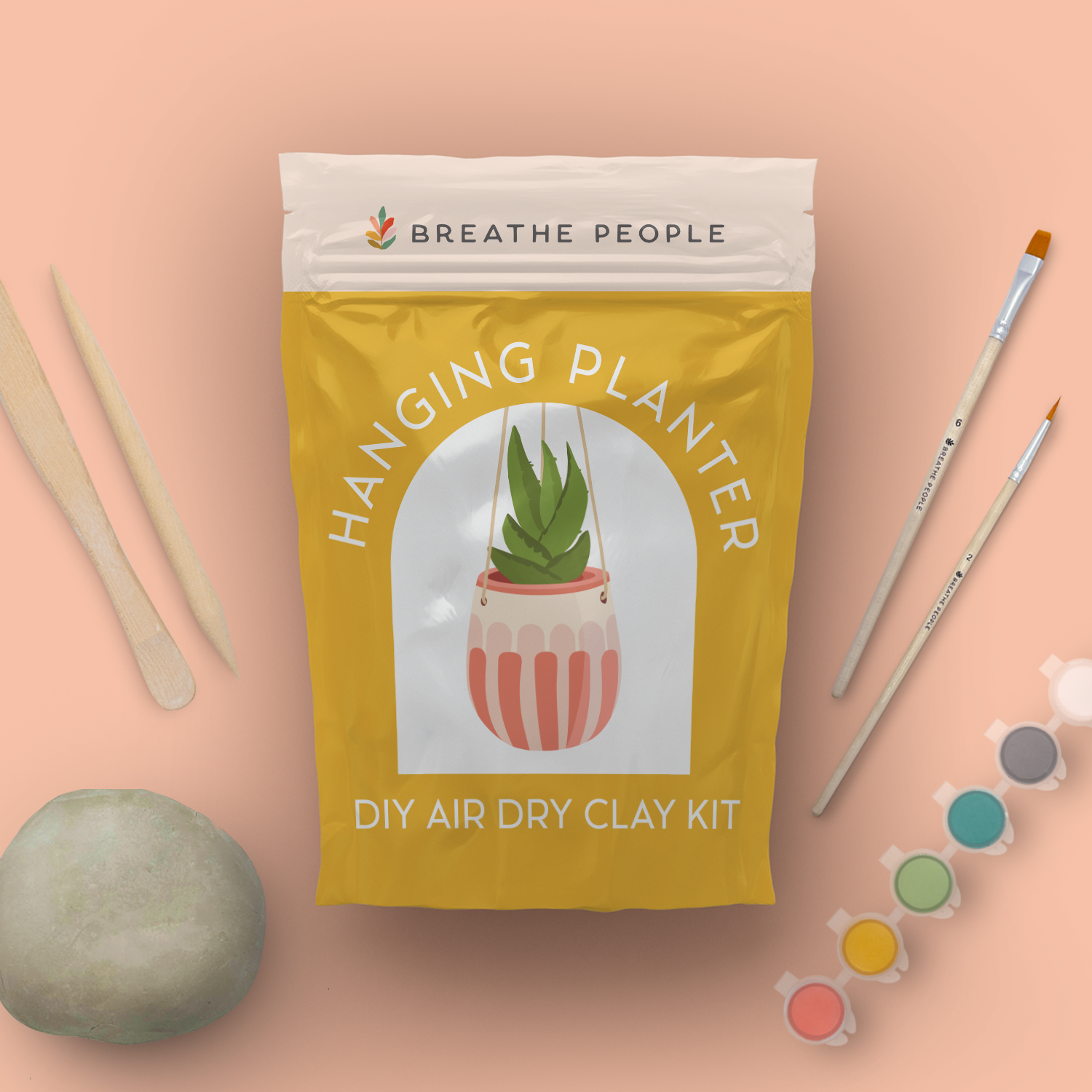 DIY Air Dry Clay Kit- Make Your Own Hanging Plant Pot