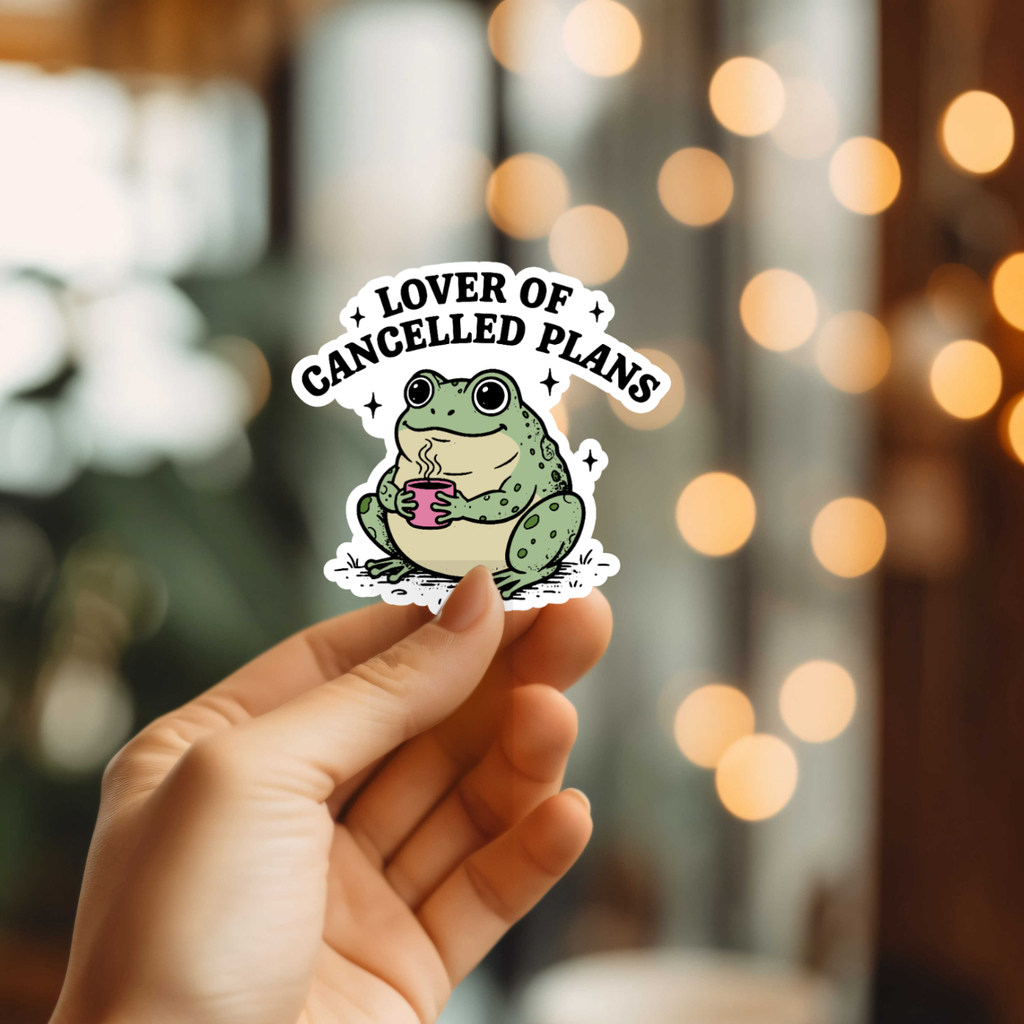Funny Lover Of Cancelled Plans Vinyl Sticker