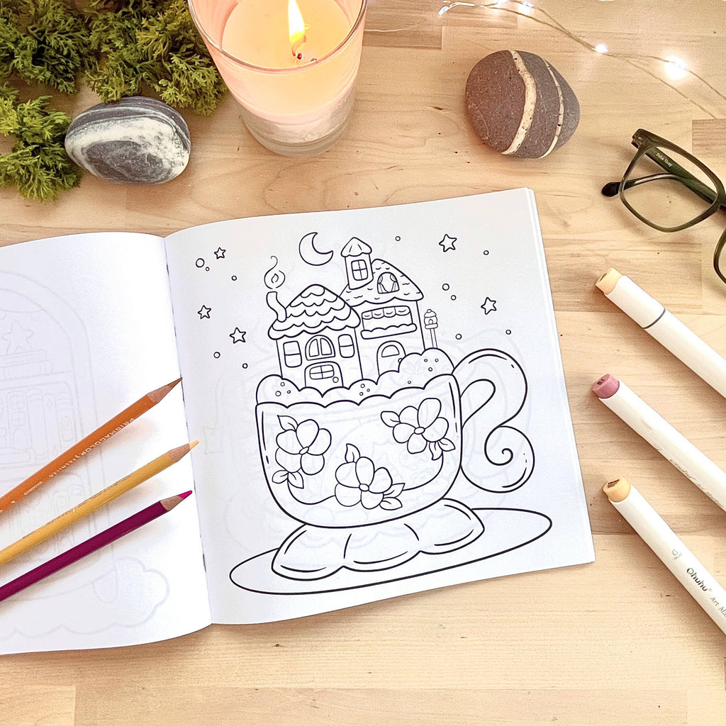 Charming Escape Coloring Book For Adults, Teens, + Kids