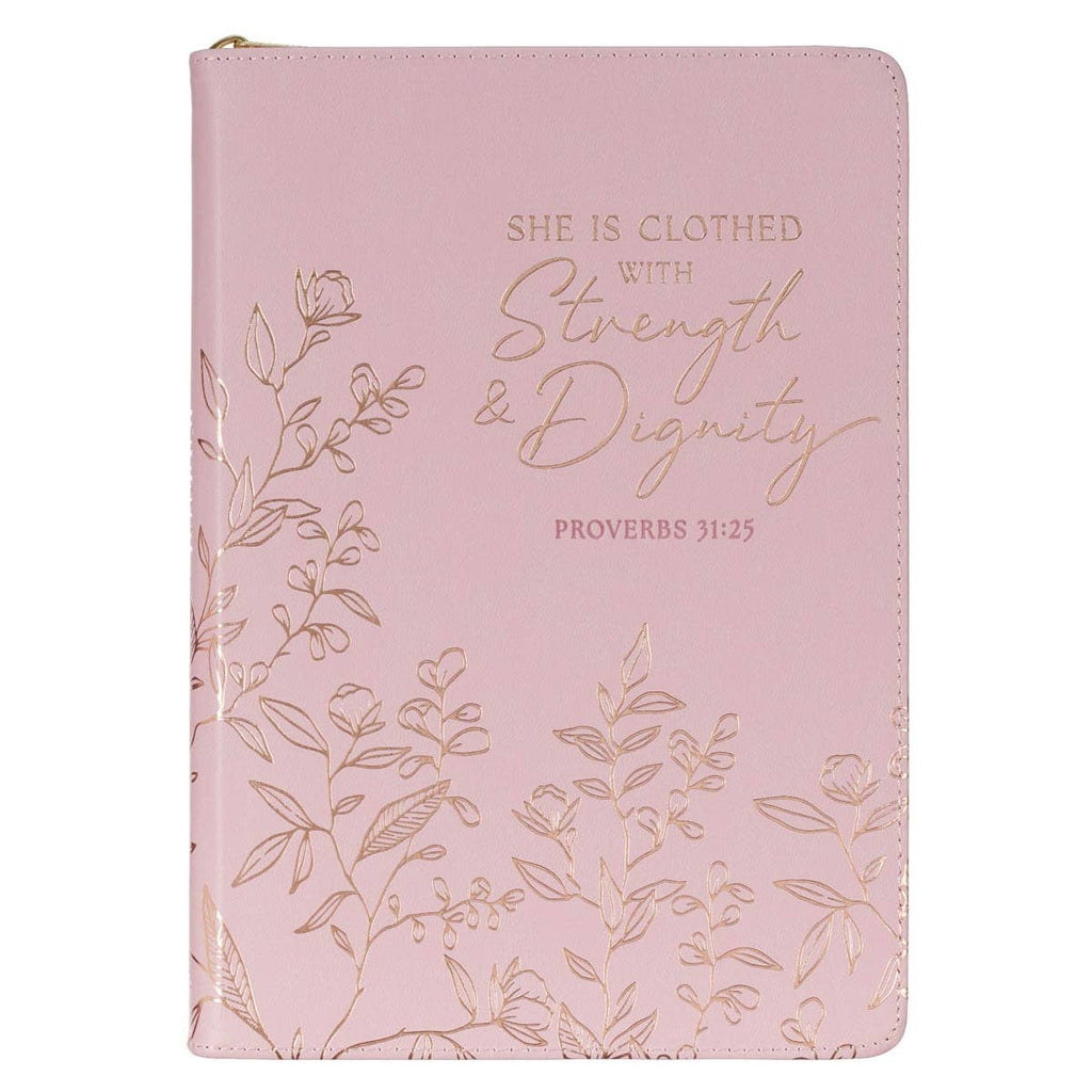 Journal Classic Zip Pink Strength & Dignity Prov. 31:25