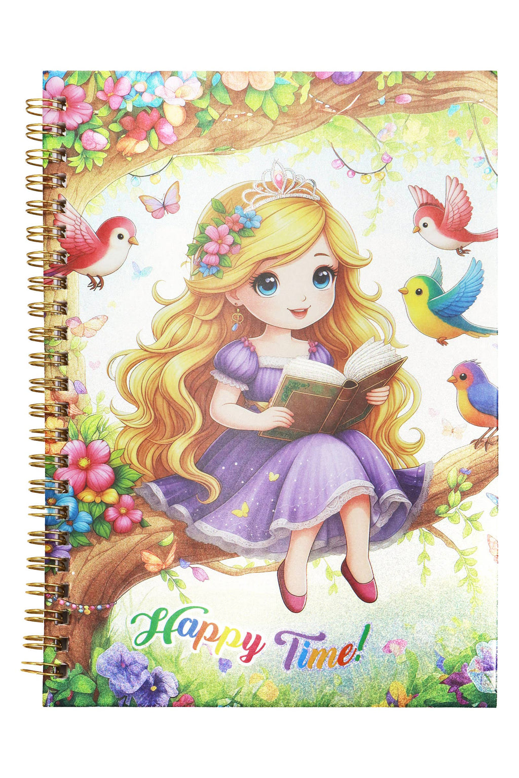 Princess Iridescent A5 Spiral Bound Notebook - 12 Pcs
