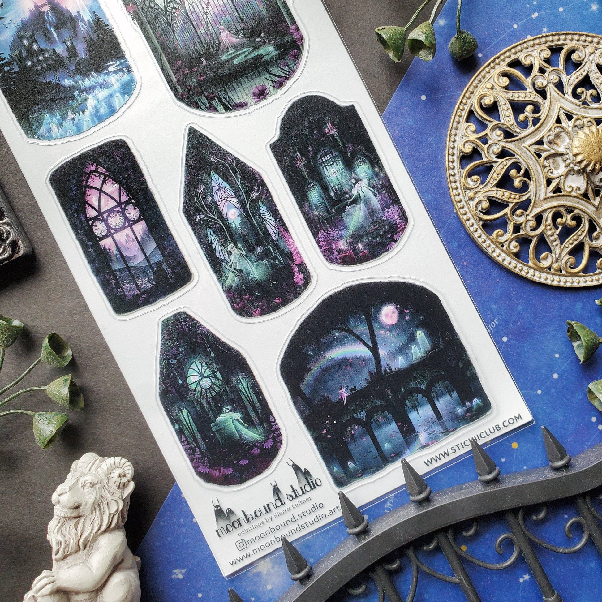 Moonlit Haunted Mansion Sticker Sheet