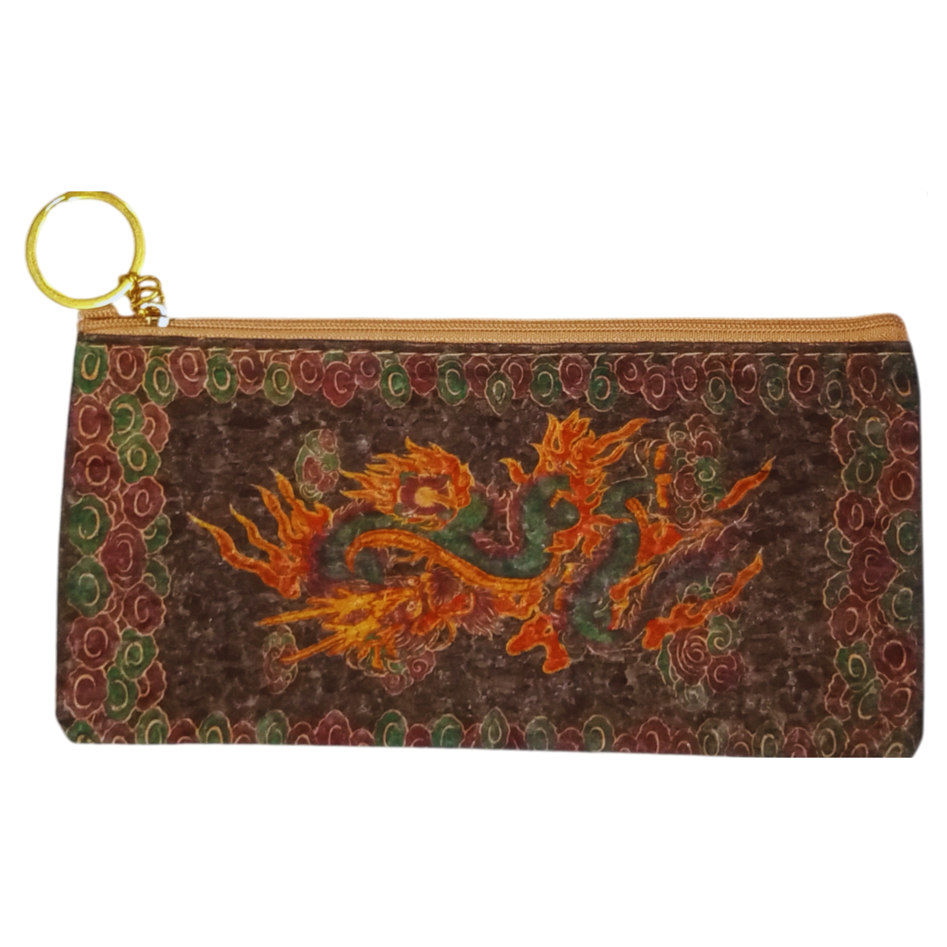 Dragon Feather Printed Cork Journal with Pencil Bag