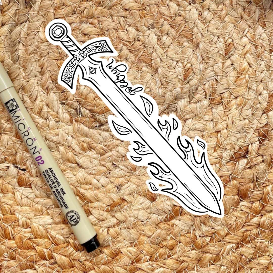 Throne of Glass Swords Sticker Set