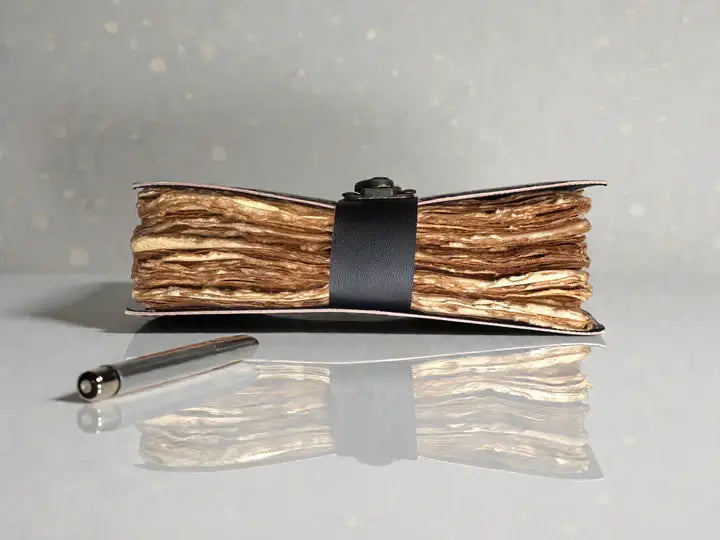 Leather Journal Vintage Notebook with Just A Girl Print