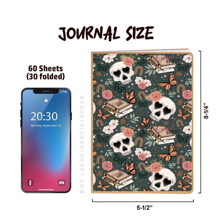 Smut Reading Journal with Magnetic Bookmark Set