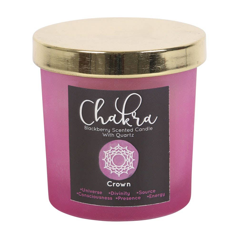 Crown Chakra Blackberry Quartz Candle