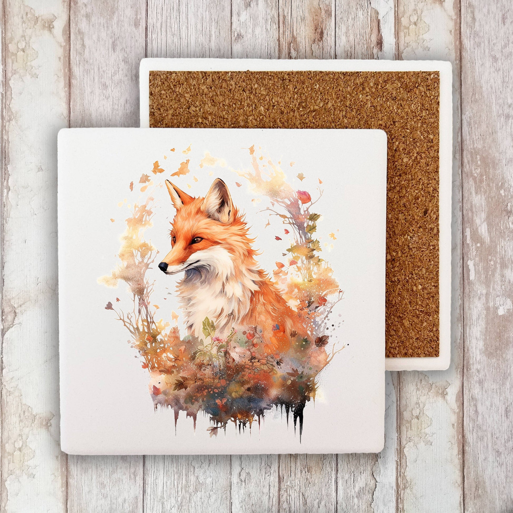 Red Fox Stone Coaster