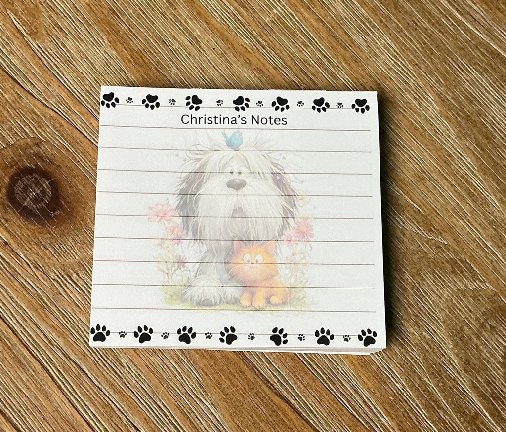 Whimsical Dog Notepads with Friends  Cute Stationery for Pet Lovers
