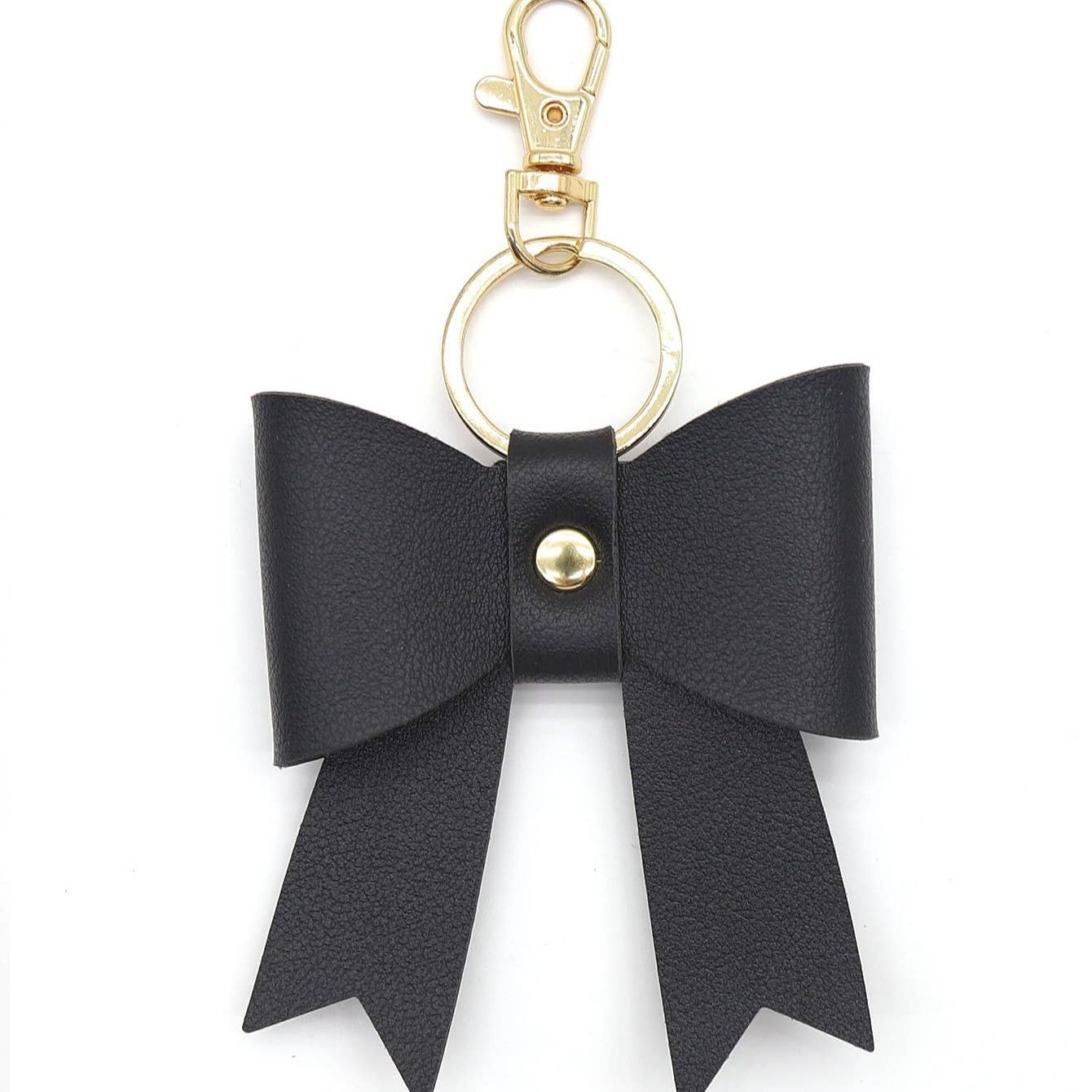 Leather Bow Keychain