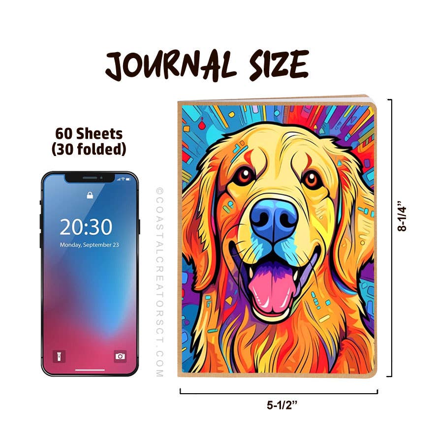 Retriever Journal w/ Pawsed Magnetic Bookmark Set (Packaged)