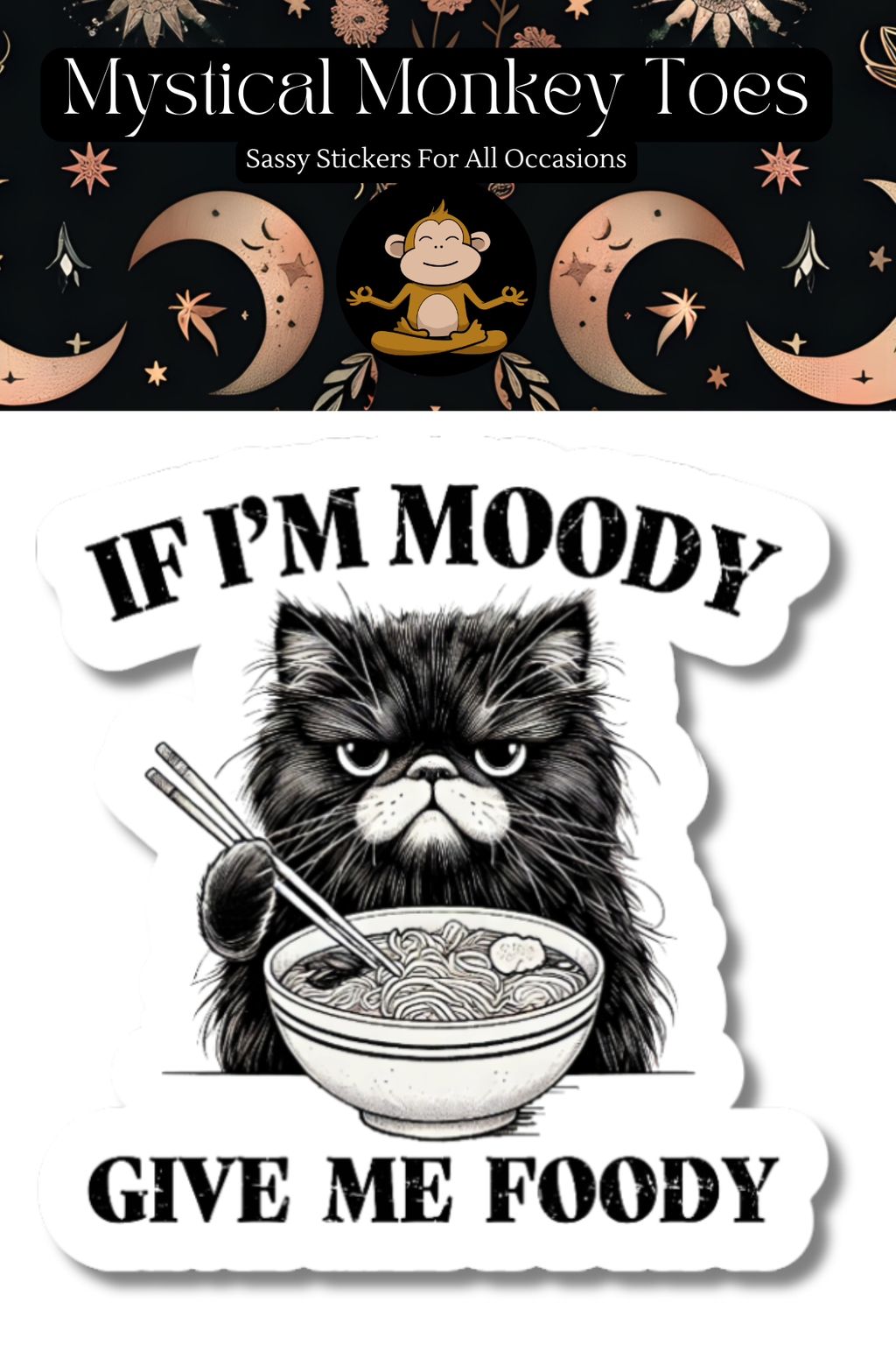 Funny Give Me Foody Vinyl Sticker