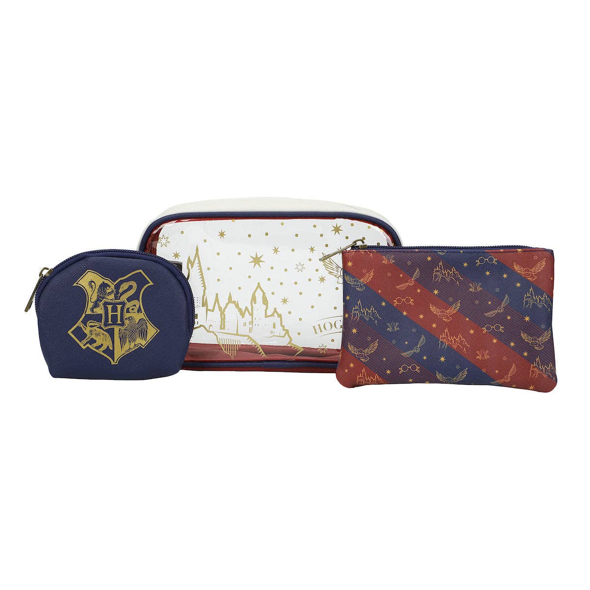 Harry Potter Hogwarts Travel Cosmetic Bags - Set of 3