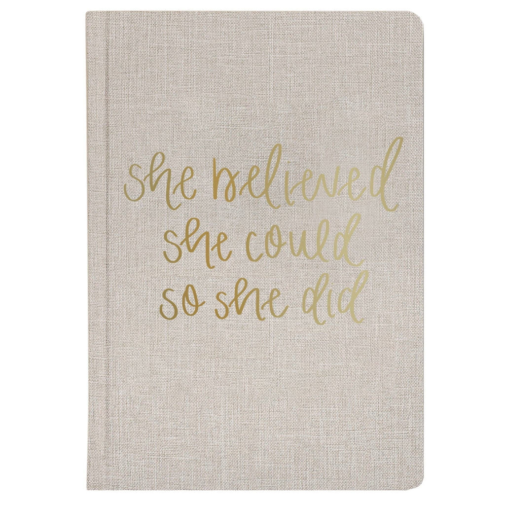 She Believed She Could - Fabric Journal