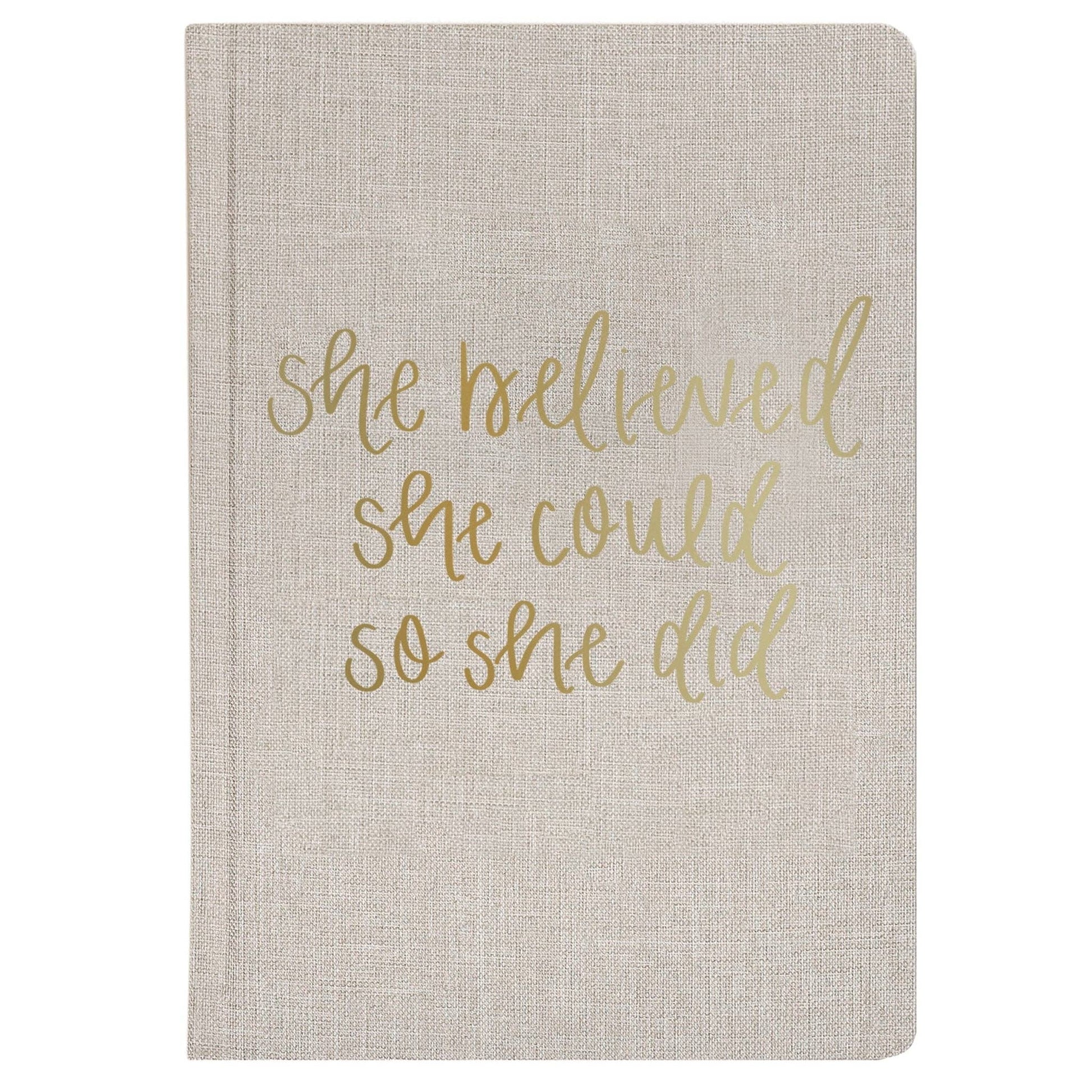 She Believed She Could - Fabric Journal