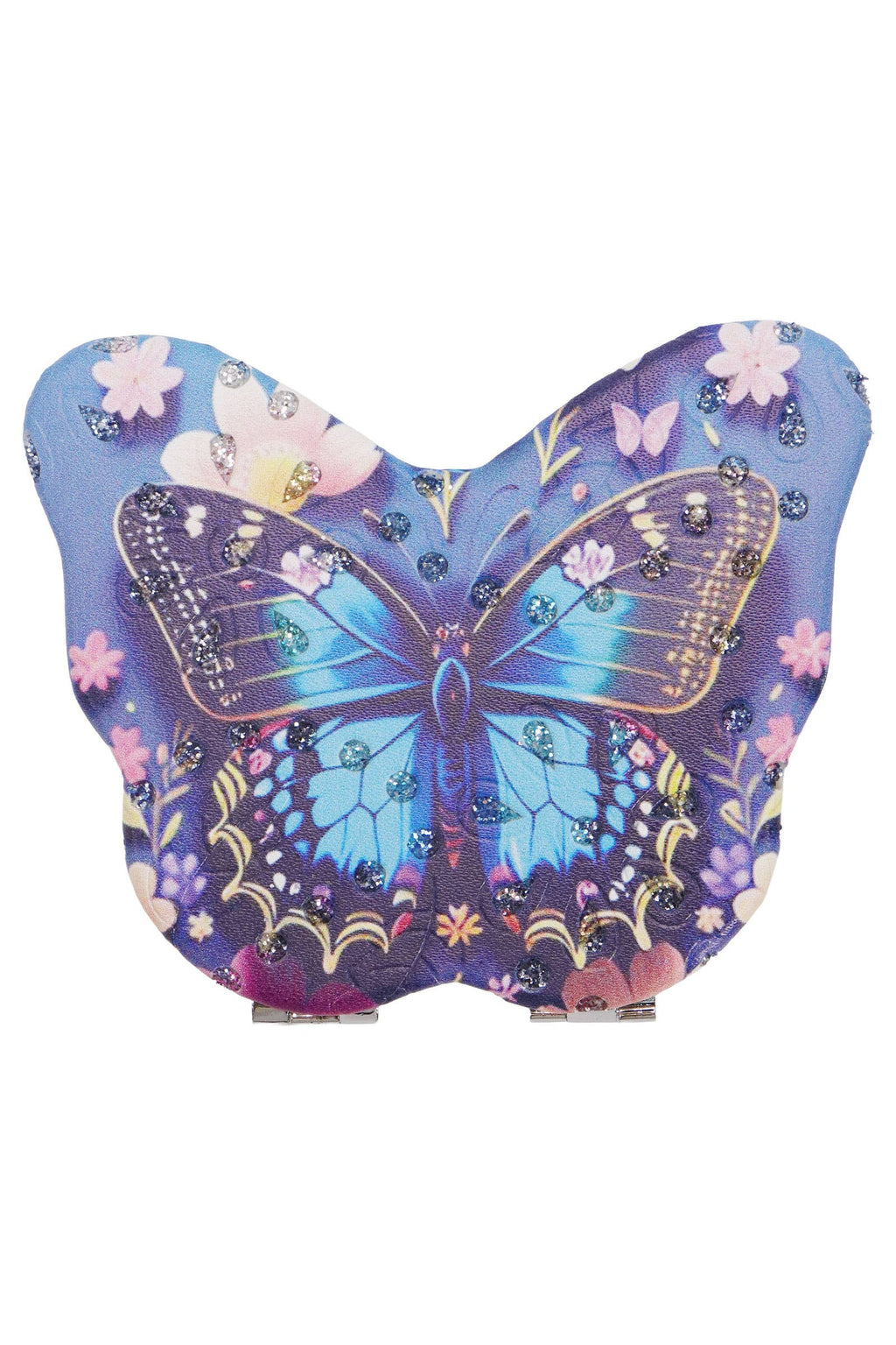 Butterfly Floral Cosmetic Compact Mirror
