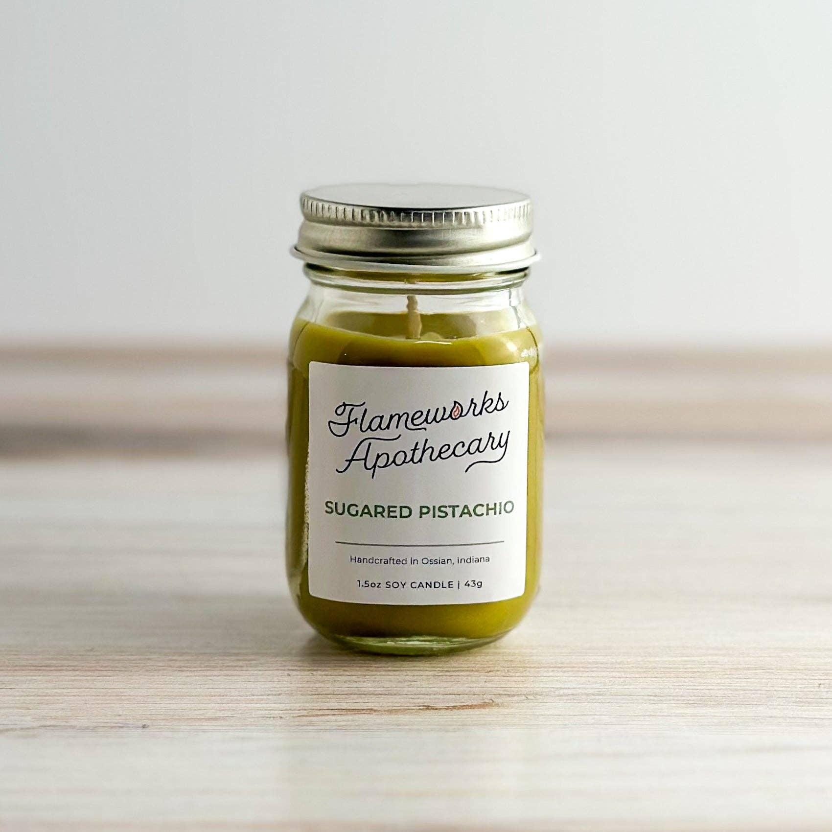 Sugared Pistachio 1.5 oz Mini Mason Jar Candle